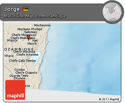 Shaded Relief Panoramic Map of Jorge