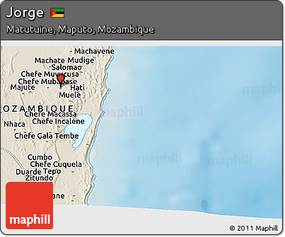 Shaded Relief Panoramic Map of Jorge