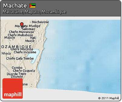 Shaded Relief Panoramic Map of Machate