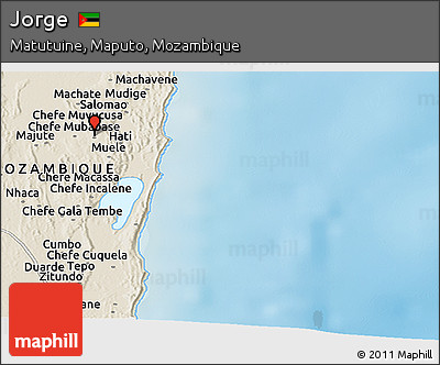 Shaded Relief Panoramic Map of Jorge