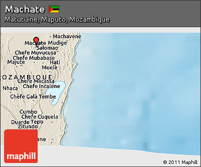 Shaded Relief Panoramic Map of Machate