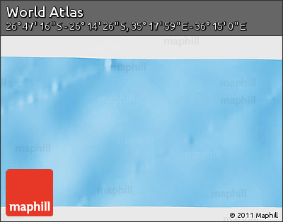 Physical 3D Map of the Area around 26° 30' 51" S, 35° 46' 29" E