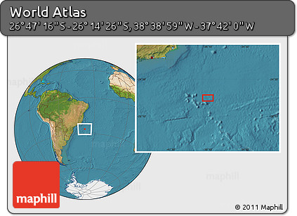 Satellite Location Map of the Area around 26° 30' 51" S, 38° 10' 29" W