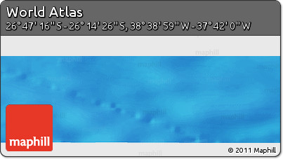 Shaded Relief Panoramic Map of the Area around 26° 30' 51" S, 38° 10' 29" W