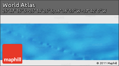 Shaded Relief Panoramic Map of the Area around 26° 30' 51" S, 38° 10' 29" W