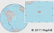 Gray Location Map of the area around 26° 30' 51" S, 39° 1' 29" W