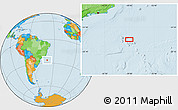 Political Location Map of the area around 26° 30' 51" S, 39° 1' 29" W
