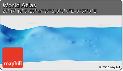 Physical Panoramic Map of the Area around 26° 30' 51" S, 3° 28' 30" E
