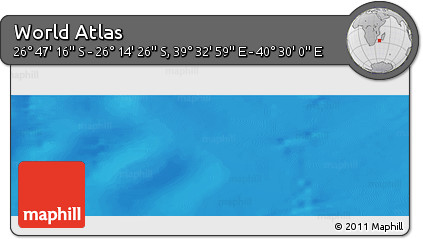 Physical Panoramic Map of the Area around 26° 30' 51" S, 40° 1' 29" E