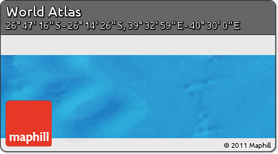 Physical Panoramic Map of the Area around 26° 30' 51" S, 40° 1' 29" E