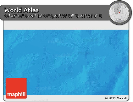 Physical 3D Map of the Area around 26° 30' 51" S, 40° 52' 30" E