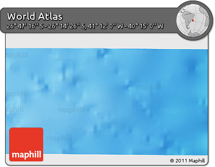 Physical 3D Map of the Area around 26° 30' 51" S, 40° 43' 30" W