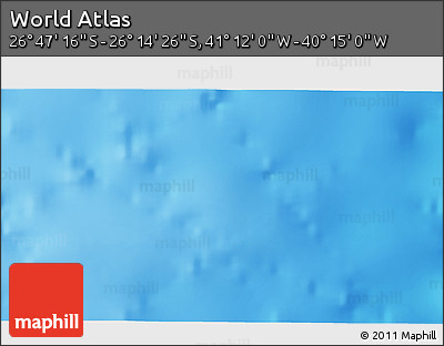 Physical 3D Map of the Area around 26° 30' 51" S, 40° 43' 30" W