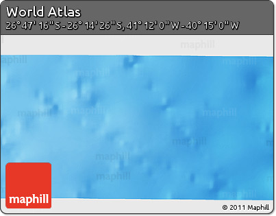 Physical 3D Map of the Area around 26° 30' 51" S, 40° 43' 30" W