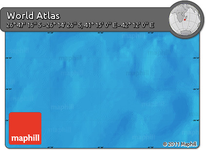 Physical Map of the Area around 26° 30' 51" S, 41° 43' 30" E