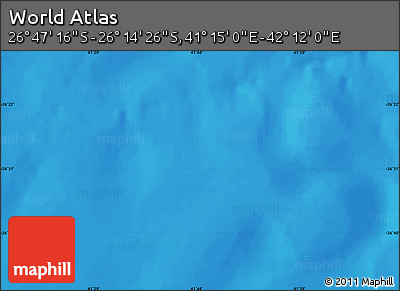 Physical Map of the Area around 26° 30' 51" S, 41° 43' 30" E