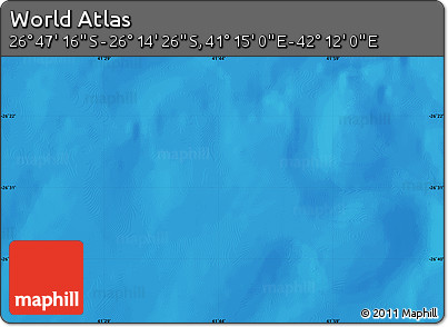 Physical Map of the Area around 26° 30' 51" S, 41° 43' 30" E