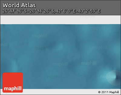 Satellite 3D Map of the Area around 26° 30' 51" S, 42° 34' 30" E