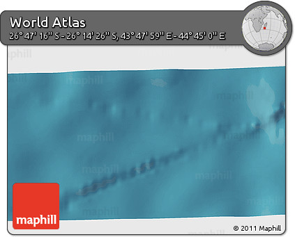 Satellite 3D Map of the Area around 26° 30' 51" S, 44° 16' 29" E