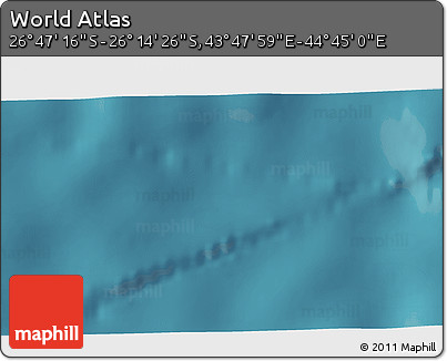 Satellite 3D Map of the Area around 26° 30' 51" S, 44° 16' 29" E