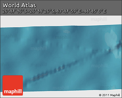 Satellite 3D Map of the Area around 26° 30' 51" S, 44° 16' 29" E