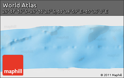 Physical Panoramic Map of the Area around 26° 30' 51" S, 45° 7' 30" E
