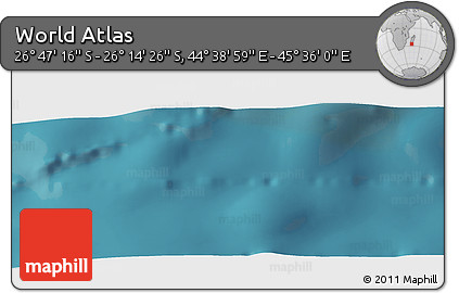 Satellite Panoramic Map of the Area around 26° 30' 51" S, 45° 7' 30" E
