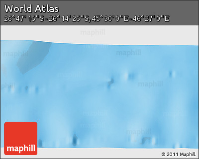 Physical 3D Map of the Area around 26° 30' 51" S, 45° 58' 30" E
