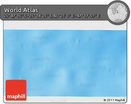Physical 3D Map of the Area around 26° 30' 51" S, 46° 49' 30" E