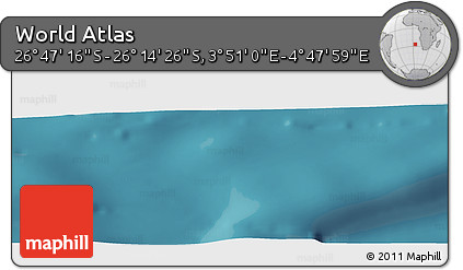 Satellite Panoramic Map of the Area around 26° 30' 51" S, 4° 19' 30" E
