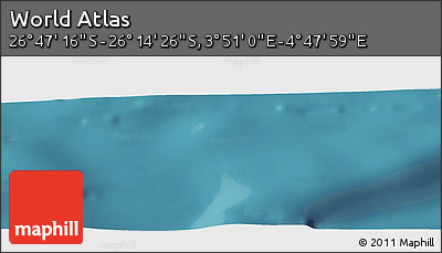 Satellite Panoramic Map of the Area around 26° 30' 51" S, 4° 19' 30" E