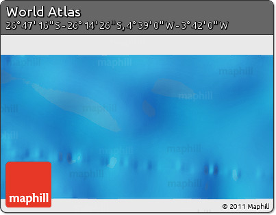 Shaded Relief 3D Map of the Area around 26° 30' 51" S, 4° 10' 30" W