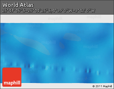 Shaded Relief 3D Map of the Area around 26° 30' 51" S, 4° 10' 30" W