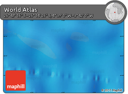 Shaded Relief Map of the Area around 26° 30' 51" S, 4° 10' 30" W