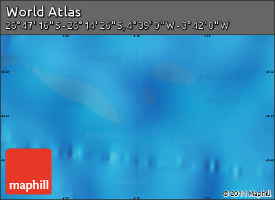 Shaded Relief Map of the Area around 26° 30' 51" S, 4° 10' 30" W