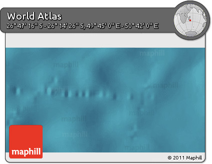 Satellite 3D Map of the Area around 26° 30' 51" S, 50° 13' 30" E