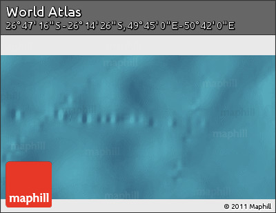 Satellite 3D Map of the Area around 26° 30' 51" S, 50° 13' 30" E