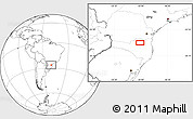 Blank Location Map of the area around 26° 30' 51" S, 50° 4' 30" W