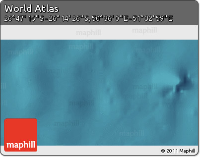Satellite 3D Map of the Area around 26° 30' 51" S, 51° 4' 30" E