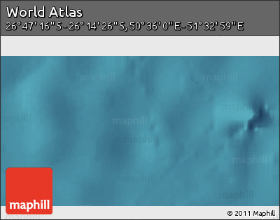 Satellite 3D Map of the Area around 26° 30' 51" S, 51° 4' 30" E