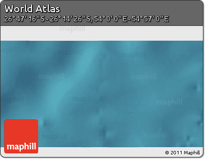 Satellite 3D Map of the Area around 26° 30' 51" S, 54° 28' 30" E