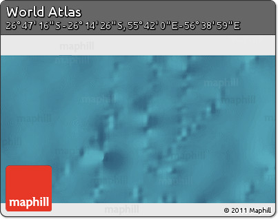 Satellite 3D Map of the Area around 26° 30' 51" S, 56° 10' 29" E