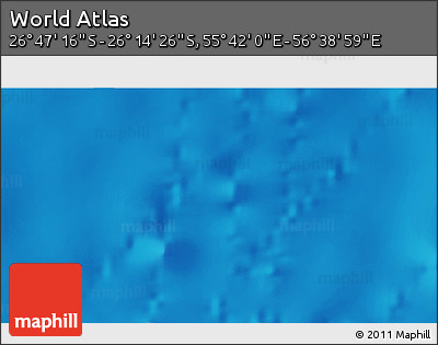 Shaded Relief 3D Map of the Area around 26° 30' 51" S, 56° 10' 29" E