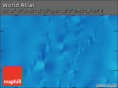 Physical Map of the Area around 26° 30' 51" S, 56° 10' 29" E