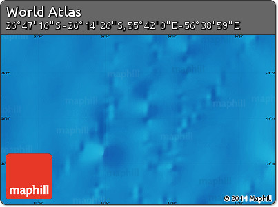 Physical Map of the Area around 26° 30' 51" S, 56° 10' 29" E