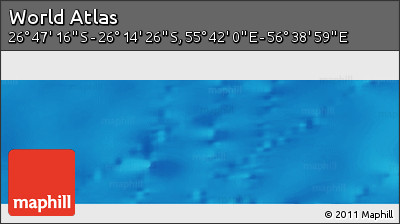 Physical Panoramic Map of the Area around 26° 30' 51" S, 56° 10' 29" E