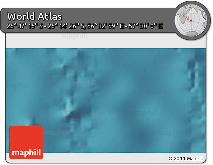 Satellite 3D Map of the Area around 26° 30' 51" S, 57° 1' 29" E
