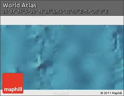 Satellite 3D Map of the Area around 26° 30' 51" S, 57° 1' 29" E