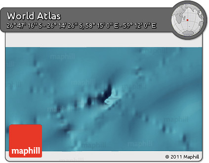 Satellite 3D Map of the Area around 26° 30' 51" S, 58° 43' 30" E