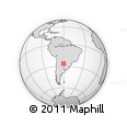 Outline Map of the Area around 26° 30' 51" S, 60° 16' 29" W, rectangular outline